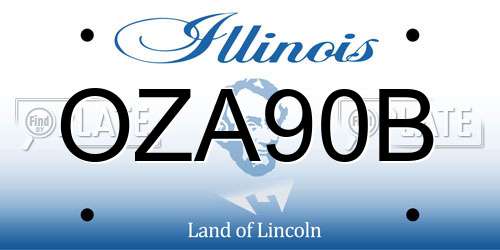 OZA90B Illinois License Plate