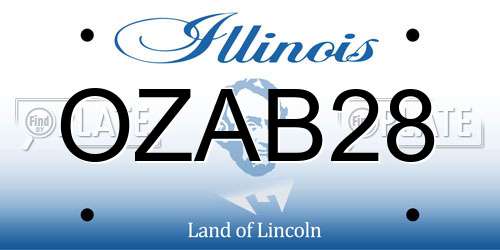 OZAB28 Illinois License Plate