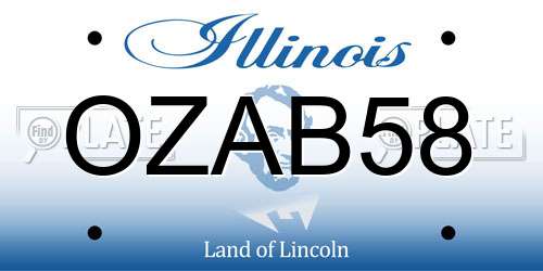 OZAB58 Illinois License Plate