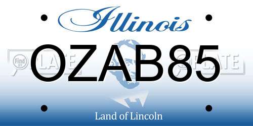 OZAB85 Illinois License Plate