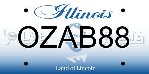 OZAB88 Illinois License Plate