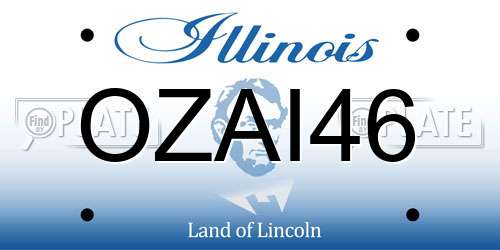 OZAI46 Illinois License Plate