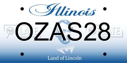 OZAS28 Illinois License Plate
