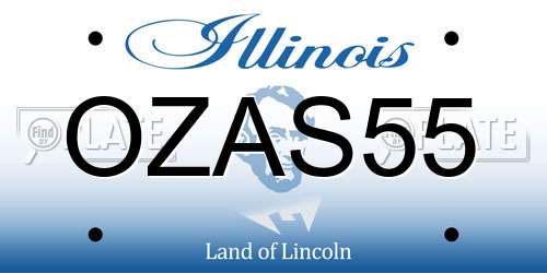 OZAS55 Illinois License Plate