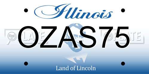 OZAS75 Illinois License Plate