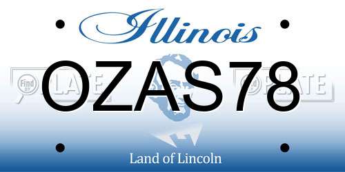 OZAS78 Illinois License Plate