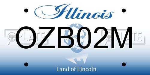OZB02M Illinois License Plate