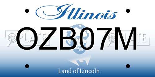 OZB07M Illinois License Plate