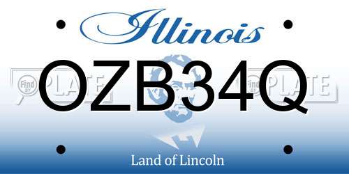 OZB34Q Illinois License Plate