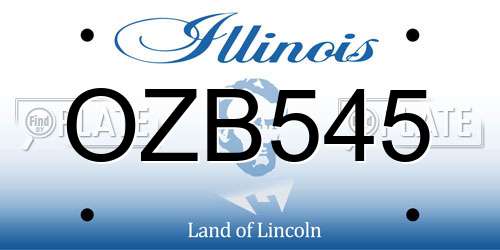 OZB545 Illinois License Plate