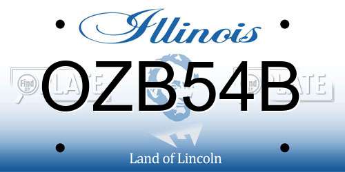 OZB54B Illinois License Plate