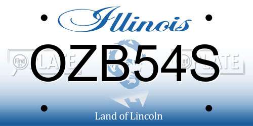 OZB54S Illinois License Plate