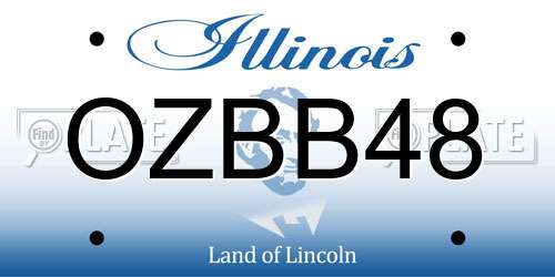 OZBB48 Illinois License Plate