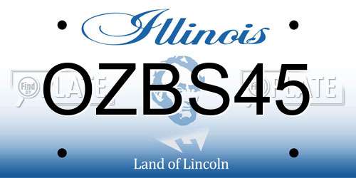 OZBS45 Illinois License Plate