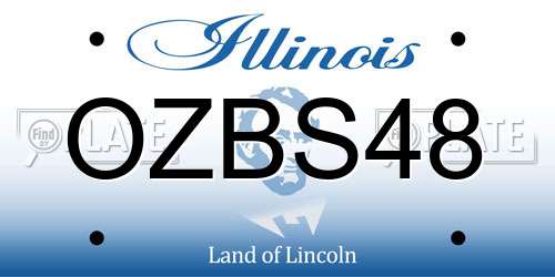 OZBS48 Illinois License Plate