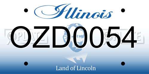 OZD0054 Illinois License Plate