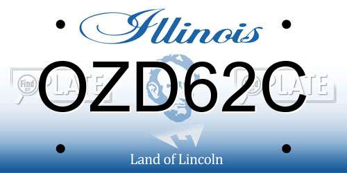 OZD62C Illinois License Plate