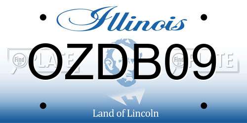 OZDB09 Illinois License Plate