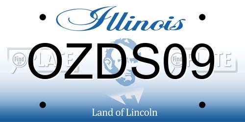 OZDS09 Illinois License Plate