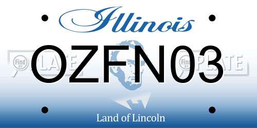 OZFN03 Illinois License Plate
