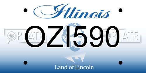 OZI590 Illinois License Plate
