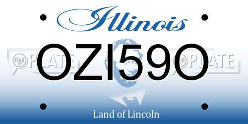 OZI59O Illinois License Plate