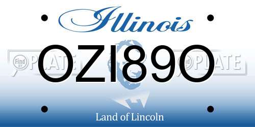 OZI89O Illinois License Plate