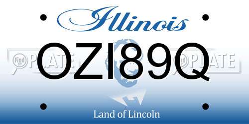 OZI89Q Illinois License Plate