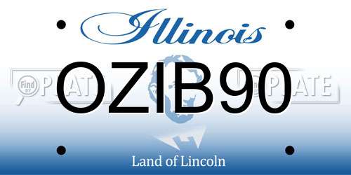 OZIB90 Illinois License Plate