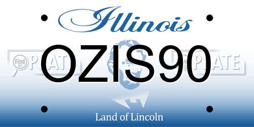 OZIS90 Illinois License Plate