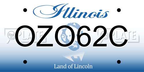 OZO62C Illinois License Plate