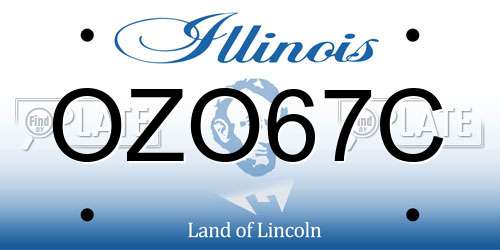 OZO67C Illinois License Plate