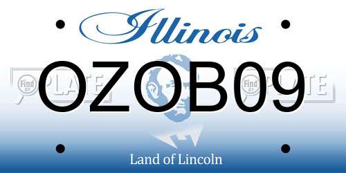OZOB09 Illinois License Plate