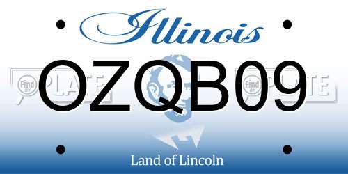 OZQB09 Illinois License Plate