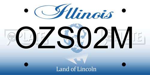 OZS02M Illinois License Plate