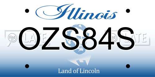 OZS84S Illinois License Plate