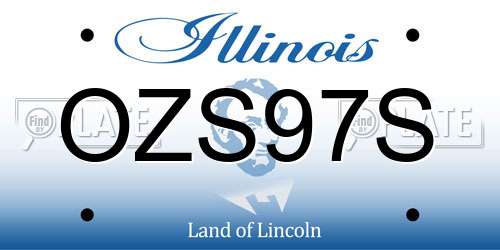 OZS97S Illinois License Plate