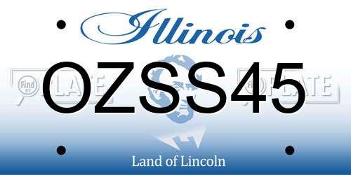 OZSS45 Illinois License Plate