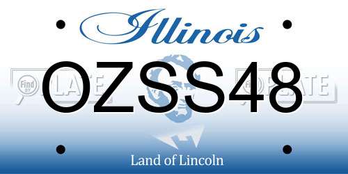 OZSS48 Illinois License Plate