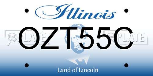OZT55C Illinois License Plate