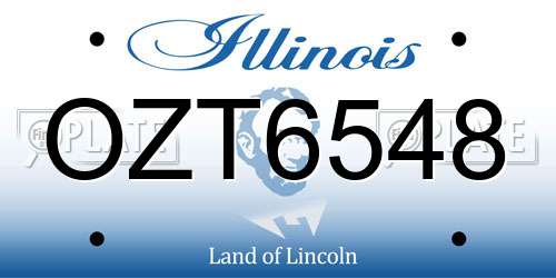 OZT6548 Illinois License Plate