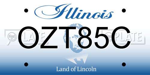 OZT85C Illinois License Plate