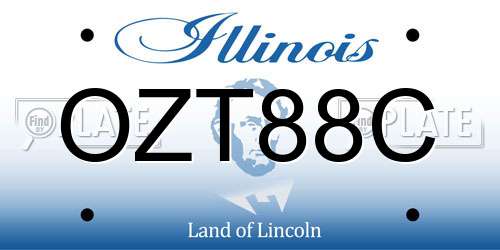 OZT88C Illinois License Plate