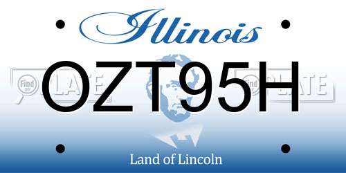OZT95H Illinois License Plate