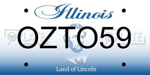OZTO59 Illinois License Plate