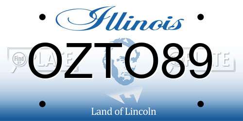OZTO89 Illinois License Plate