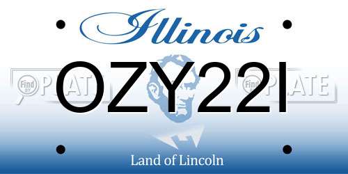 OZY22I Illinois License Plate