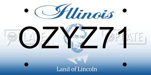 OZYZ71 Illinois License Plate