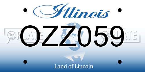 OZZ059 Illinois License Plate