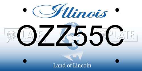 OZZ55C Illinois License Plate